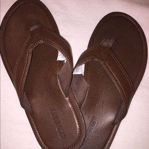 Faux-leather sandals for men